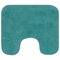 vidaXL Bathroom Mat Set 3 Piece Fabric Turquoise Bath Floor Carpet Rug Suction - Additional view 3