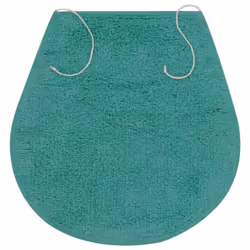 vidaXL Bathroom Mat Set 3 Piece Fabric Turquoise Bath Floor Carpet Rug Suction - Additional view 4