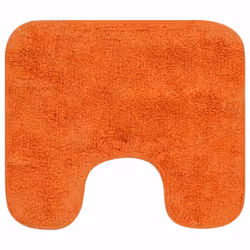 vidaXL Bathroom Mat Set 2 Piece Fabric Orange Water Absorbent Floor Carpet Rug - Additional view 3