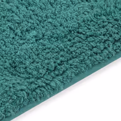 vidaXL Bathroom Mat Set 2 Piece Fabric Turquoise Absorbent Floor Carpet Rug - Additional view 4