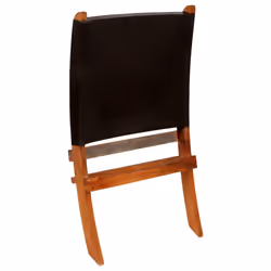 vidaXL Relaxing Chair Real Leather 59x72x79cm Black Furniture Foldable Seat - Additional view 4