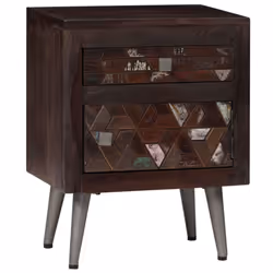 vidaXL Solid Reclaimed Wood Bedside Cabinet 40x30x50cm Bedroom Nightstand