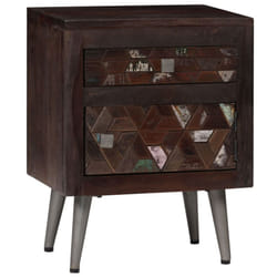 vidaXL Solid Reclaimed Wood Bedside Cabinet 40x30x50cm Bedroom Nightstand