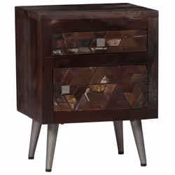 vidaXL Solid Reclaimed Wood Bedside Cabinet 40x30x50cm Bedroom Nightstand - Additional view 10