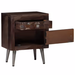 vidaXL Solid Reclaimed Wood Bedside Cabinet 40x30x50cm Bedroom Nightstand