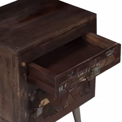 vidaXL Solid Reclaimed Wood Bedside Cabinet 40x30x50cm Bedroom Nightstand - Additional view 9