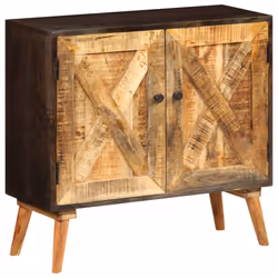vidaXL Solid Mango Wood Sideboard 85x30x75cm Home Storage Cabinet Organiser - Additional view 8