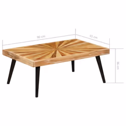 vidaXL Solid Mango Wood Coffee Table 90x55x36cm Home Living Room Furniture - Additional view 9