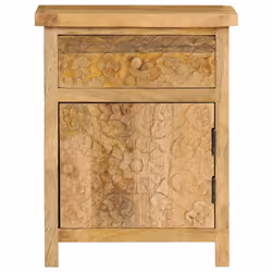 vidaXL Solid Mango Wood Bedside Table 40x30x50cm Natural Bedroom Nightstand - Additional view 11