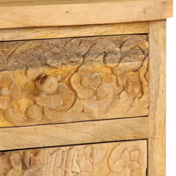 vidaXL Solid Mango Wood Bedside Table 40x30x50cm Natural Bedroom Nightstand - Additional view 6