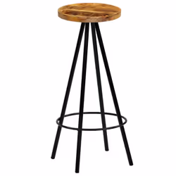 vidaXL 4x Solid Mango Wood Bar Chairs 30x30x76cm Kitchen Dining Breakfast Seat