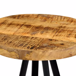 vidaXL 4x Solid Mango Wood Bar Chairs 30x30x76cm Kitchen Dining Breakfast Seat - Additional view 5