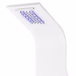 vidaXL Shower Panel Unit Aluminium 20x44x130cm White Bathroom Tower System