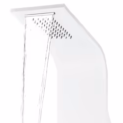 vidaXL Shower Panel Unit Aluminium 20x44x130cm White Bathroom Tower System - Additional view 5