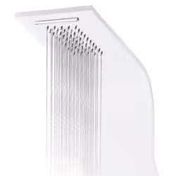 vidaXL Shower Panel Unit Aluminium 20x44x130cm White Bathroom Tower System - Additional view 6
