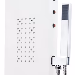 vidaXL Shower Panel Unit Aluminium 20x44x130cm White Bathroom Tower System - Additional view 7