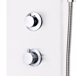 vidaXL Shower Panel Unit Aluminium 20x44x130cm White Bathroom Tower System - Additional view 8