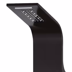 vidaXL Shower Panel Unit Aluminium 20x44x130cm Black Bathroom Tower System - Additional view 4