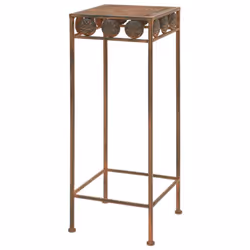 vidaXL Plant Stand Set 3 Piece Vintage Style Metal Rusty Flower Display Table - Additional view 2
