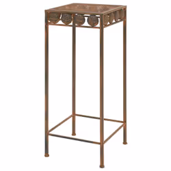 vidaXL Plant Stand Set 3 Piece Vintage Style Metal Rusty Flower Display Table - Additional view 3