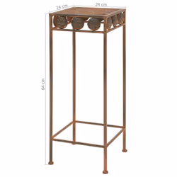 vidaXL Plant Stand Set 3 Piece Vintage Style Metal Rusty Flower Display Table - Additional view 8
