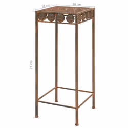 vidaXL Plant Stand Set 3 Piece Vintage Style Metal Rusty Flower Display Table - Additional view 9