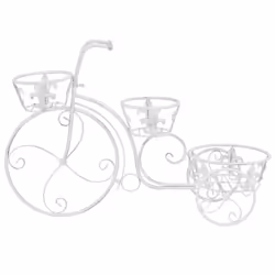 vidaXL Plant Stand Bicycle Shape Vintage Style Metal Garden Flower Display - Additional view 2