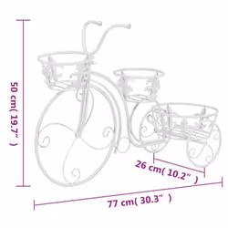 vidaXL Plant Stand Bicycle Shape Vintage Style Metal Garden Flower Display - Additional view 3