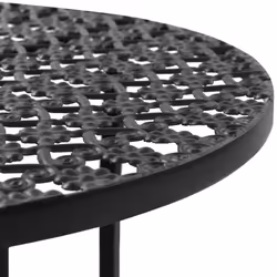 vidaXL Bistro Table Vintage Style Round Metal 40x70cm Black Kitchen Furniture