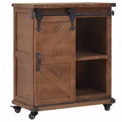 vidaXL Solid Fir Wood Storage Cabinet 64x33.5x75cm Brown Sideboard Cupboard - Additional view 5
