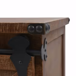 vidaXL Solid Fir Wood Storage Cabinet 64x33.5x75cm Brown Sideboard Cupboard - Additional view 7