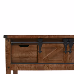 vidaXL Solid Fir Wood Console Table 131x35.5x75cm Brown Hallway Display Stand - Additional view 6