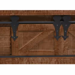 vidaXL Solid Fir Wood Console Table 131x35.5x75cm Brown Hallway Display Stand - Additional view 8