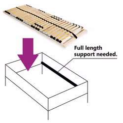 vidaXL Slatted Bed Base with 28 Slats 7 Zones 90x200cm Frame Home Bedroom - Additional view 2