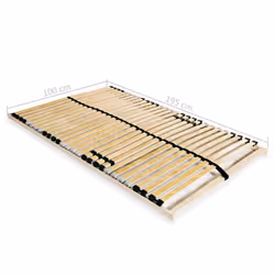 vidaXL Slatted Bed Base with 28 Slats 7 Zones 100x200cm Frame Home Bedroom - Additional view 7