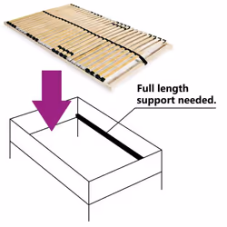vidaXL Slatted Bed Base with 28 Slats 7 Zones 140x200cm Frame Home Bedroom - Additional view 3