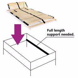 vidaXL Slatted Bed Base with 28 Slats 7 Zones 90x200cm Frame Home Bedroom - Additional view 5