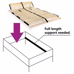 vidaXL Slatted Bed Base with 28 Slats 7 Zones 120x200cm Frame Home Bedroom - Additional view 5