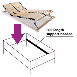 vidaXL Slatted Bed Base with 28 Slats 7 Zones 80x200cm Furniture Accessory - Additional view 4