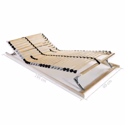 vidaXL Slatted Bed Base with 28 Slats 7 Zones 80x200cm Furniture Accessory - Additional view 8