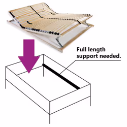 vidaXL Slatted Bed Base with 28 Slats 7 Zones 100x200cm Frame Home Bedroom - Additional view 4