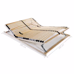 vidaXL Slatted Bed Base with 28 Slats 7 Zones 100x200cm Frame Home Bedroom - Additional view 8