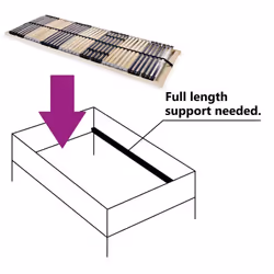 vidaXL Slatted Bed Base with 42 Slats 7 Zones 80x200cm Frame Home Bedroom - Additional view 2