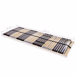 vidaXL Slatted Bed Base with 42 Slats 7 Zones 80x200cm Frame Home Bedroom - Additional view 7