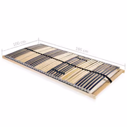 vidaXL Slatted Bed Base with 42 Slats 7 Zones 100x200cm Bedroom Furniture - Additional view 7