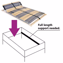 vidaXL Slatted Bed Base with 42 Slats 7 Zones 100x200cm Frame Home Bedroom - Additional view 5