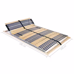 vidaXL Slatted Bed Base with 42 Slats 7 Zones 100x200cm Frame Home Bedroom - Additional view 6