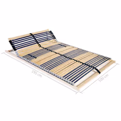 vidaXL Slatted Bed Base with 42 Slats 7 Zones 100x200cm Frame Home Bedroom - Additional view 7