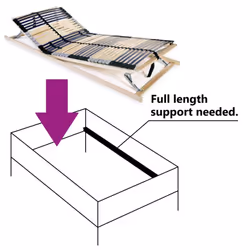 vidaXL Slatted Bed Base with 42 Slats 7 Zones 80x200cm Furniture Frame - Additional view 4