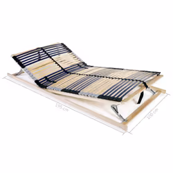 vidaXL Slatted Bed Base with 42 Slats 7 Zones 100x200cm Frame Home Bedroom - Additional view 8